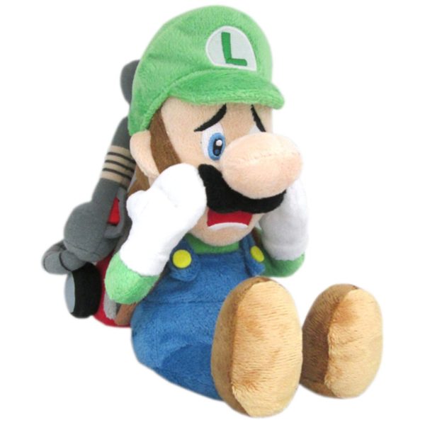 Scared Luigi with Strobulb Official Luigi’s Mansion Plush (1)