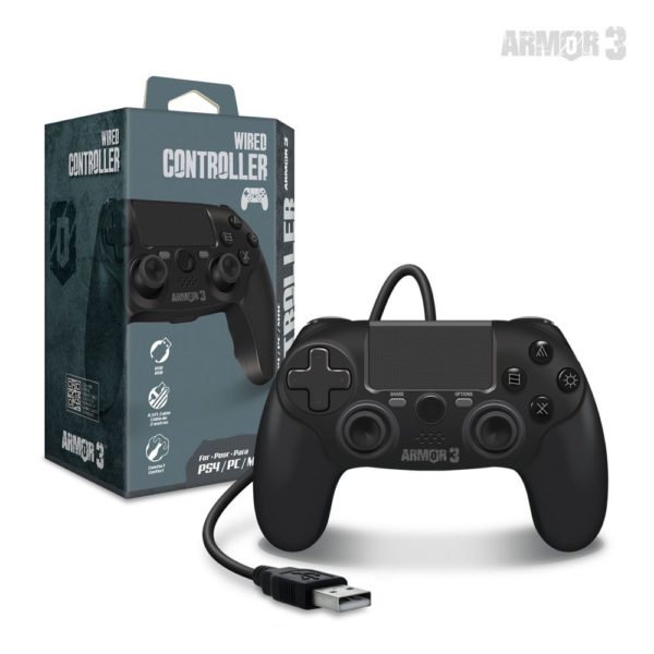 Armor3 PS4 Wired Controller Black (1)