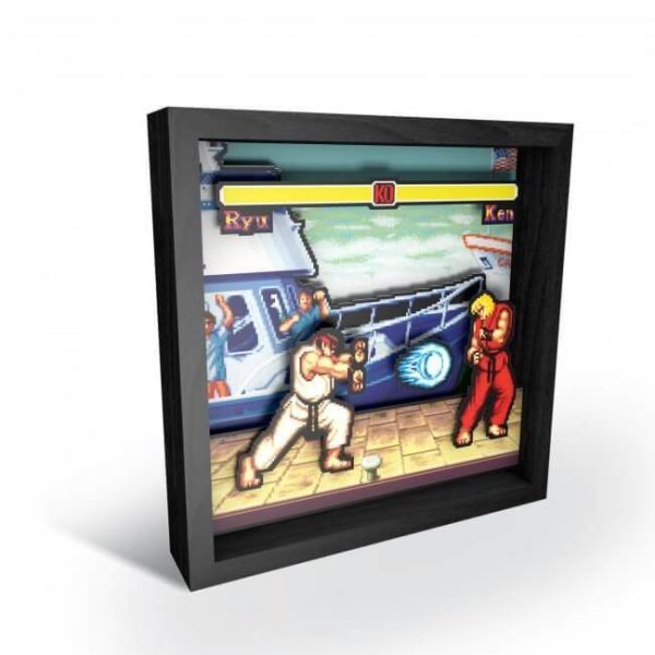 Street Fighter Boat Scene (Ryu Vs. Ken) Pixel Frames (9×9) (1)