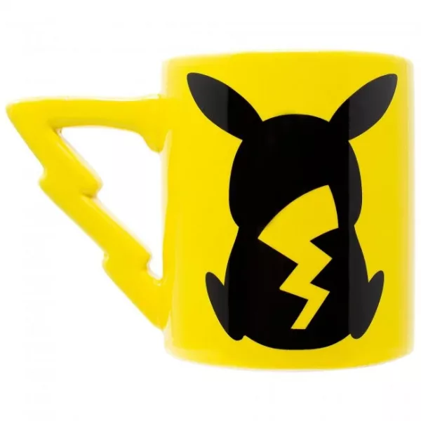 Pikachu Pokemon Bolt Sculpted Handle Ceramic Mug