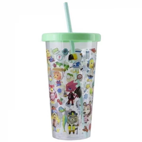 Animal Crossing New Horizons Plastic Cup and Straw (1)