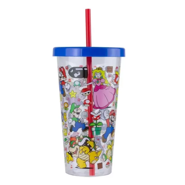 Super Mario Plastic Cup and Straw (1)