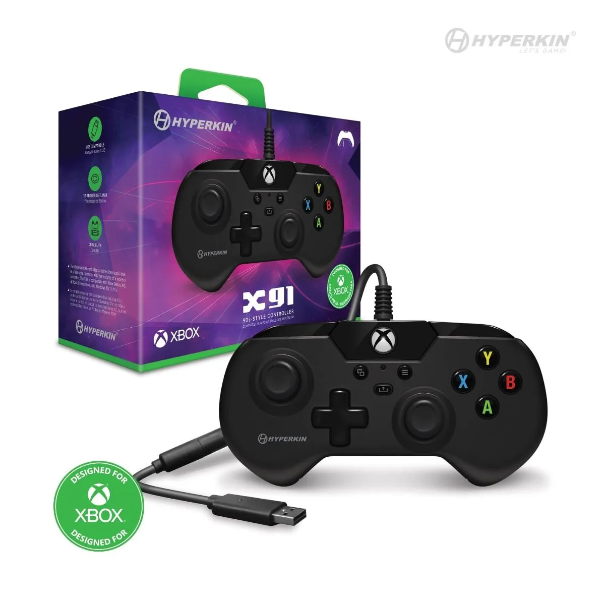 X91 Wired Controller For (2022 Model) Xbox Series X | S ・ Xbox One /  Windows PC (Black)