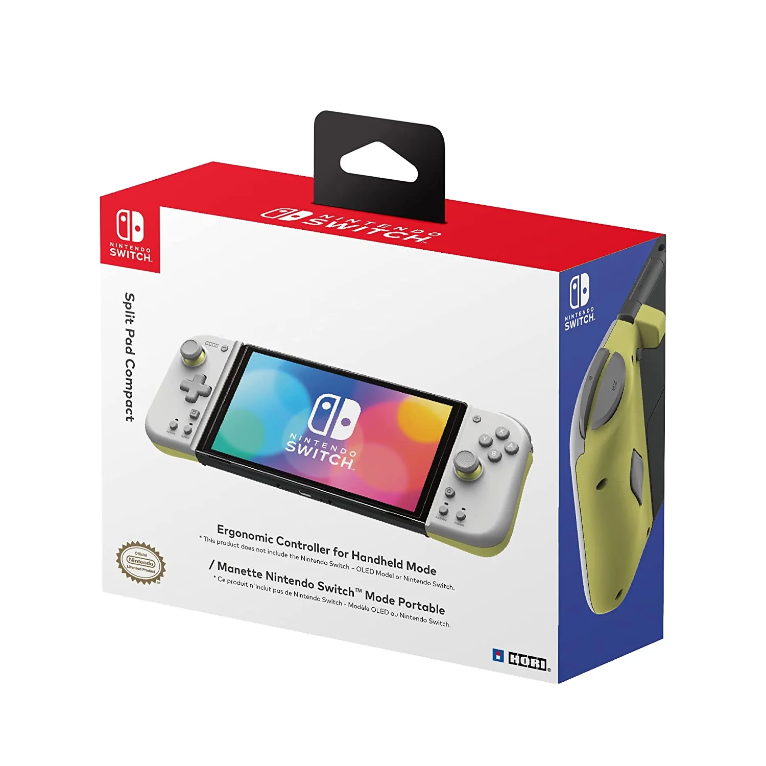Hori Split Pad Compact for Nintendo Switch (Light Gray & Yellow