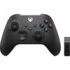 Xbox One Controller Black w PC Adapter 889842657579 1