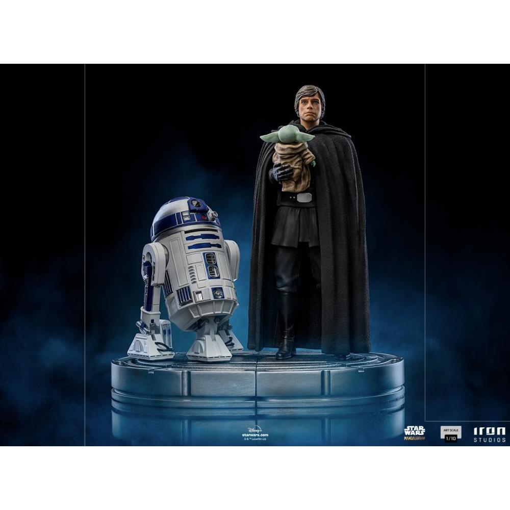 Luke Skywalker & Grogu The Mandalorian 110 Scale Art Statue (5)