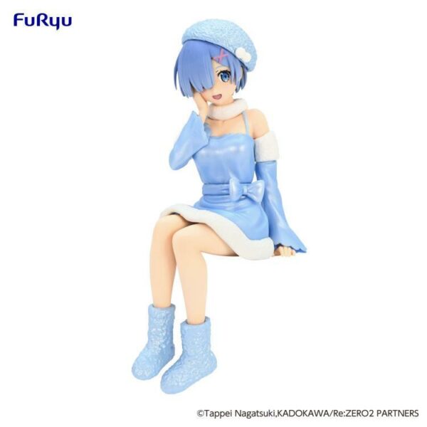 Rem ReZero Starting Life in Another World Snow Princess (Pearl Ver.)) Noodle Stopper Figure (6)