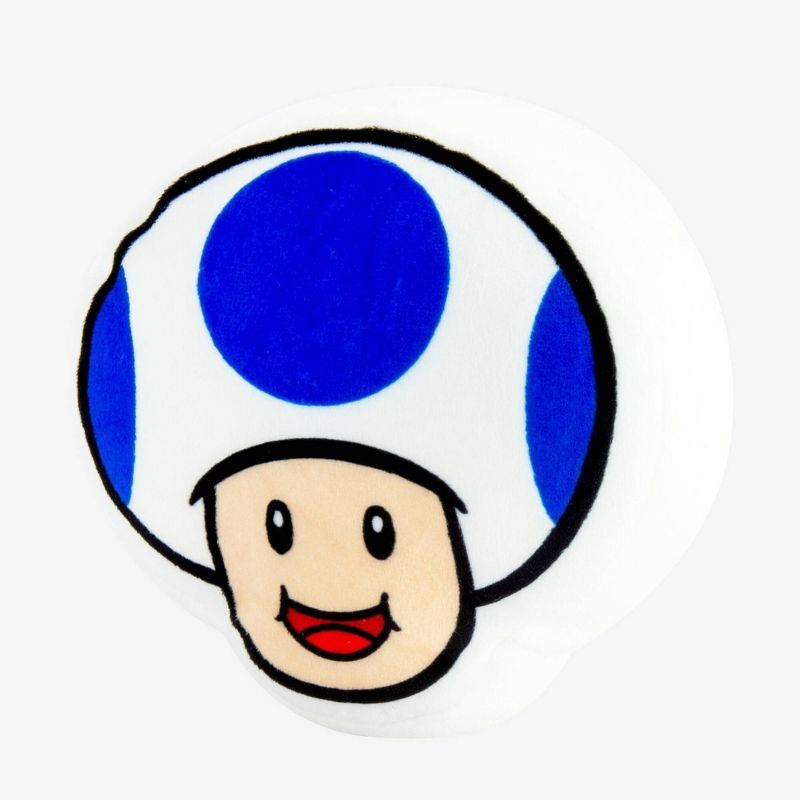 Nintendo Official Super Mario Blue Toad Plush, 6