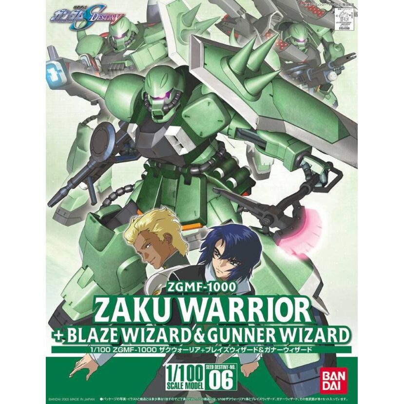 Zaku Warrior + Blaze Wizard & Gunner Wizard Mobile Suit Gundam SEED Destiny 1100 Scale Model Kit (3)