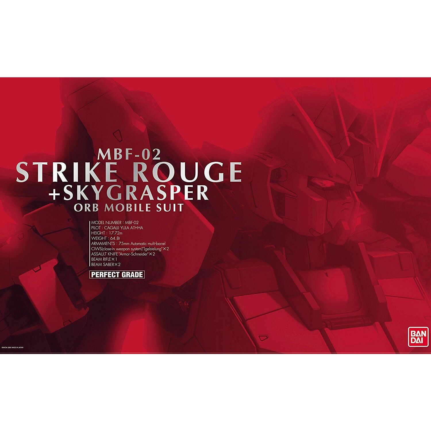 MBF-02 Strike Rouge + FX-550 Skygrasper Mobile Suit Gundam Seed Destiny PG 160 Scale Model Kit (5)