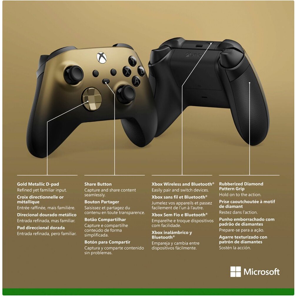 Xbox Series XS · Xbox One Wireless Controller (Gold Shadow Special Edition) (6)