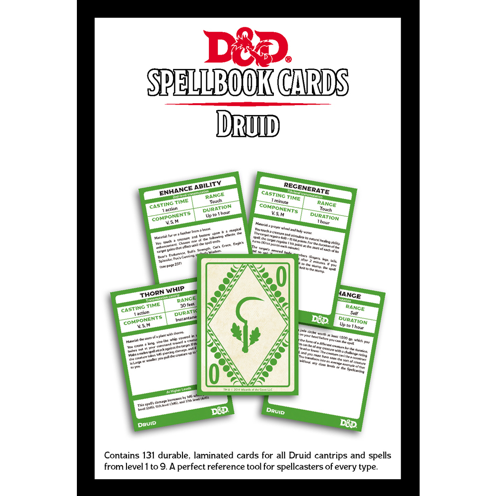 D&D Spellbook Cards Druid Deck (5E) (3)