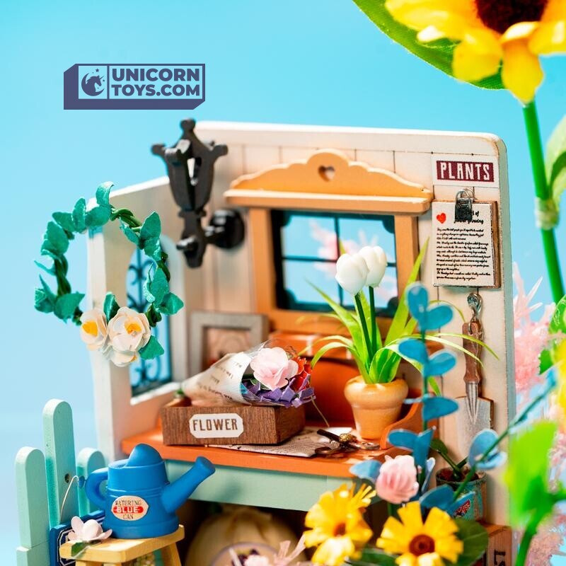 Dreaming Terrace Garden 3D Bookends ( Little Warm Spaces Series) 3D Miniature Dollhouses Kit (3)
