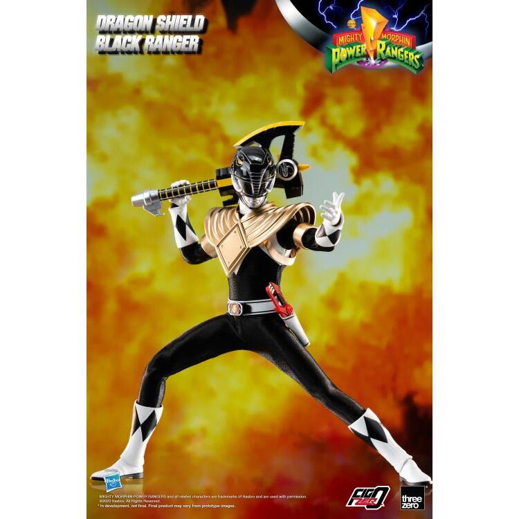 Dragon Shield Black Ranger Mighty Morphin’ Power Rangers FigZero 16 Scale Figure (1)