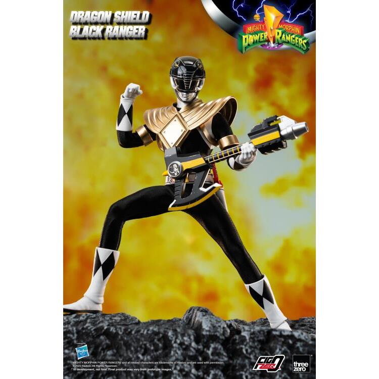 Dragon Shield Black Ranger Mighty Morphin’ Power Rangers FigZero 16 Scale Figure (2)