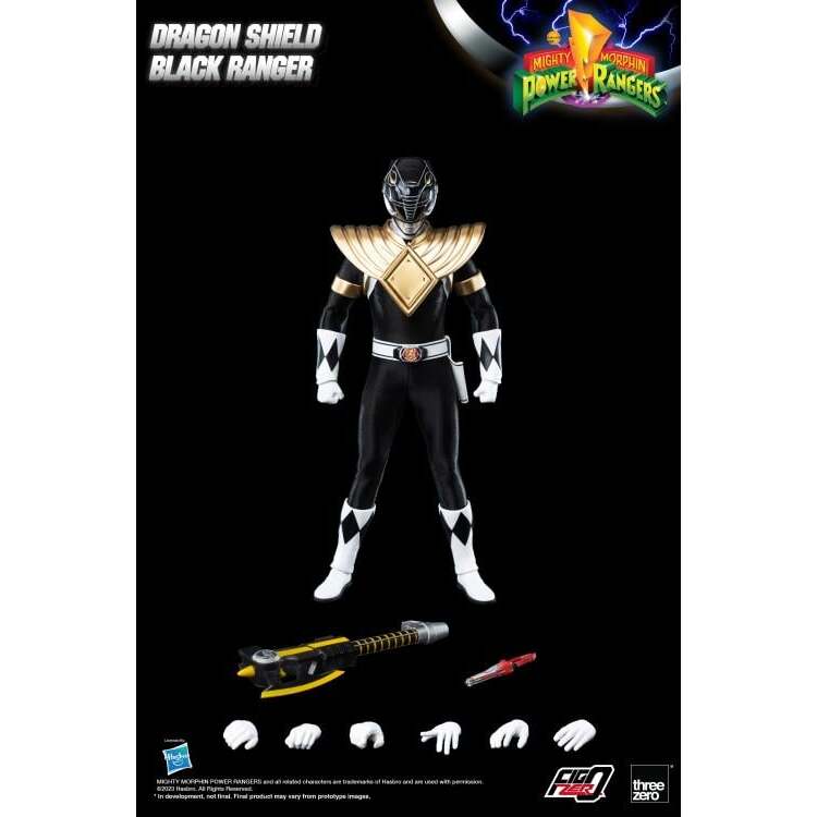 Dragon Shield Black Ranger Mighty Morphin’ Power Rangers FigZero 16 Scale Figure (7)