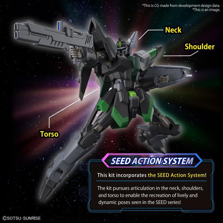 Black Night Squad Rud-ro.A Mobile Suit Gundam SEED Freedom(Griffin Arbalest Custom) HG 1144 Scale Model Kit (7)