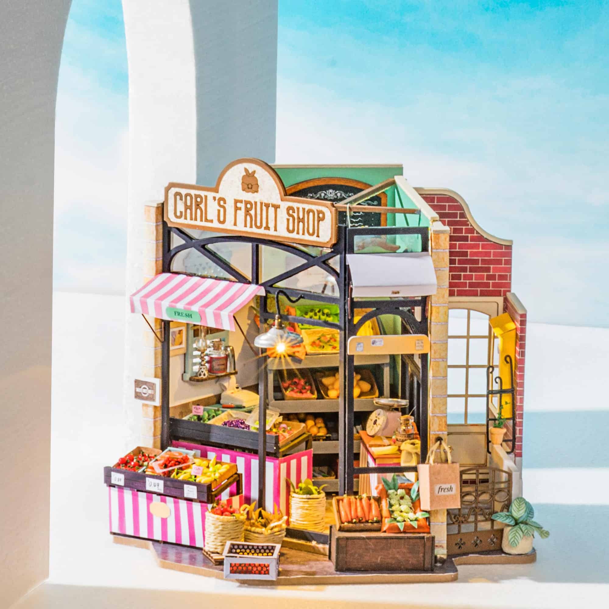 Carl’s Fruit Shop Rolife 3D DIY Miniature House Kit (2)