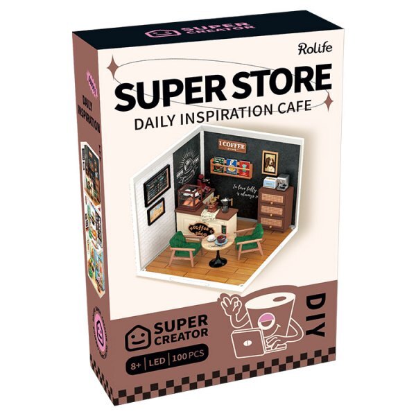 Daily Inspiration Cafe Rolife Super Creator Series 3D DIY Miniature Dollhouse Kit (6)