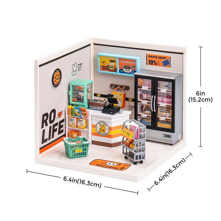 Energy Supply Store Robotime 3D DIY Super Creator Series Plastic Miniature House Kit (7)