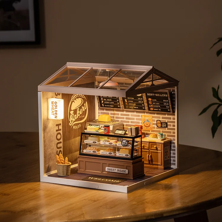 Golden Wheat Bakery Rolife Super Creator Series 3D DIY Dollhouse Kit (3)