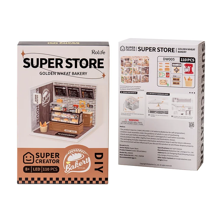 Golden Wheat Bakery Rolife Super Creator Series 3D DIY Dollhouse Kit (4)