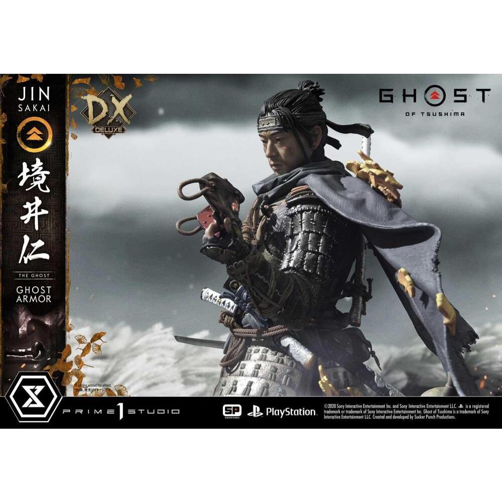 Jin Sakai (The Ghost Armor) Ghost of Tsushima Premium Masterline Deluxe 14 Scale Statue (10)