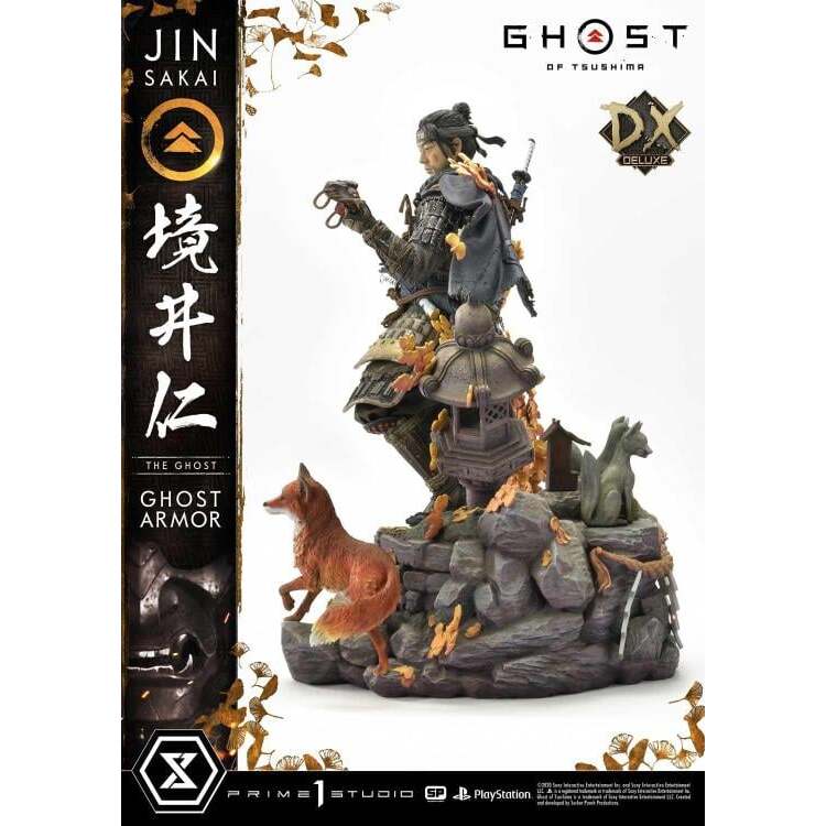 Jin Sakai (The Ghost Armor) Ghost of Tsushima Premium Masterline Deluxe 14 Scale Statue (11)