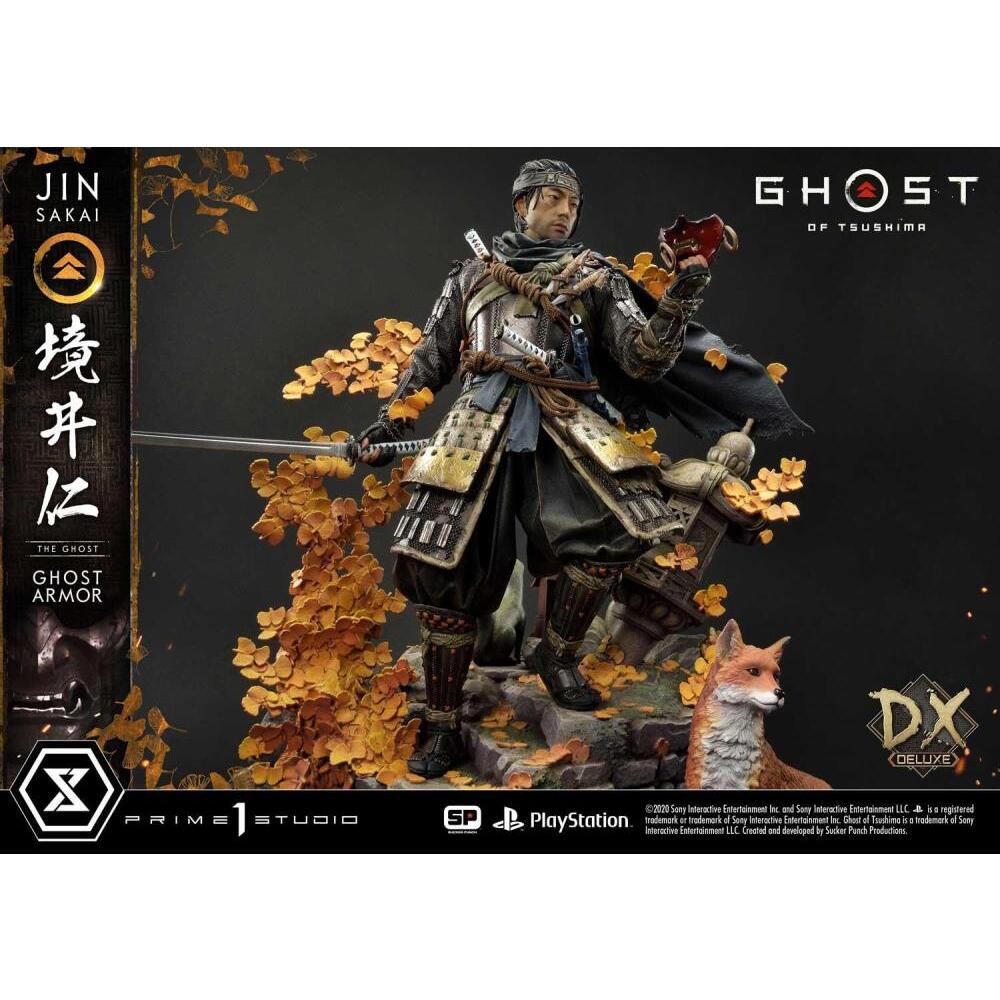 Jin Sakai (The Ghost Armor) Ghost of Tsushima Premium Masterline Deluxe 14 Scale Statue (12)