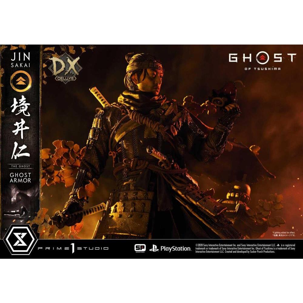 Jin Sakai (The Ghost Armor) Ghost of Tsushima Premium Masterline Deluxe 14 Scale Statue (13)