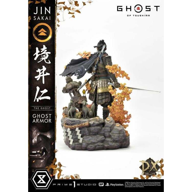 Jin Sakai (The Ghost Armor) Ghost of Tsushima Premium Masterline Deluxe 14 Scale Statue (15)