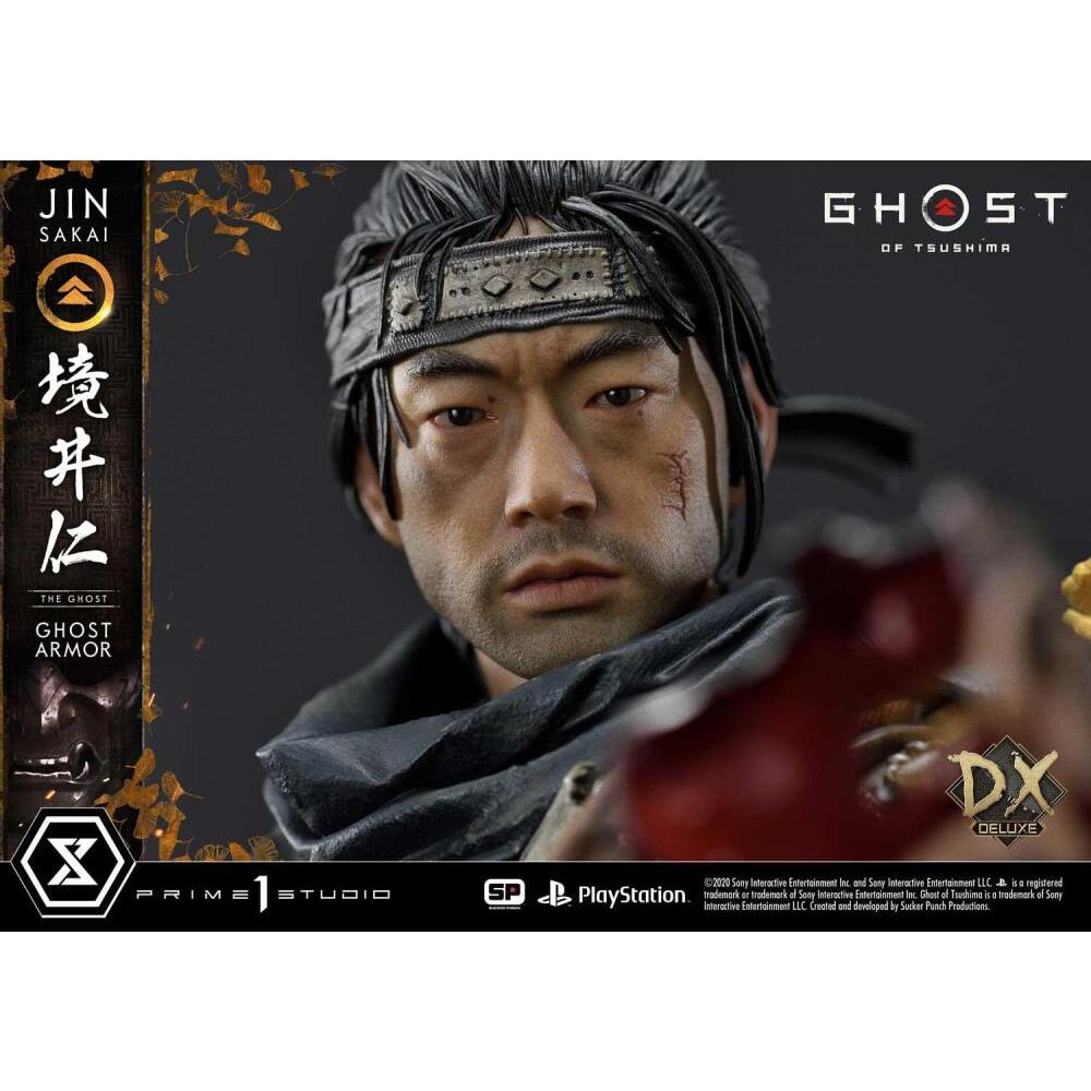 Jin Sakai (The Ghost Armor) Ghost of Tsushima Premium Masterline Deluxe 14 Scale Statue (16)