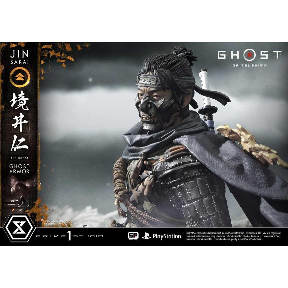 Jin Sakai (The Ghost Armor) Ghost of Tsushima Premium Masterline Deluxe 14 Scale Statue (24)