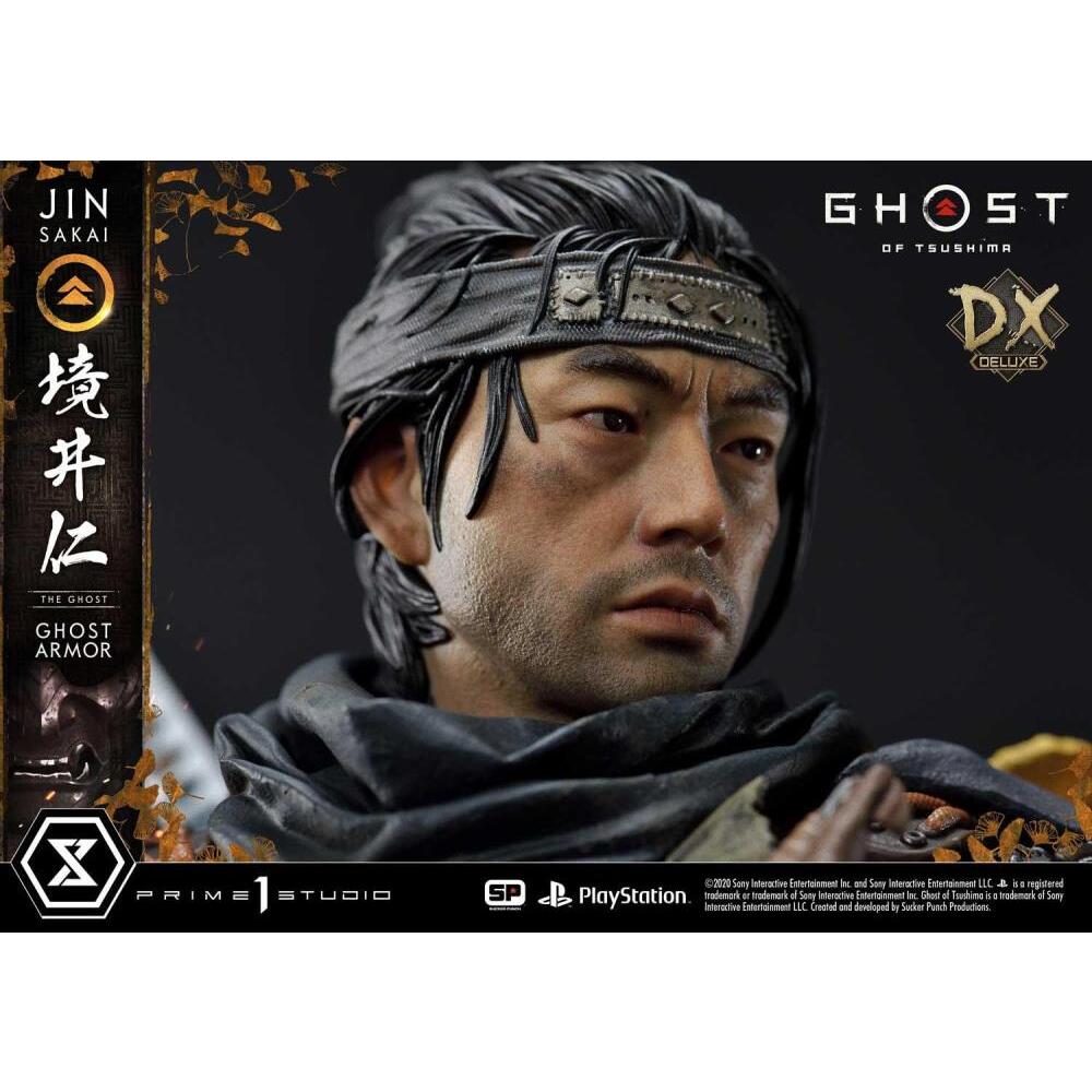 Jin Sakai (The Ghost Armor) Ghost of Tsushima Premium Masterline Deluxe 14 Scale Statue (3)