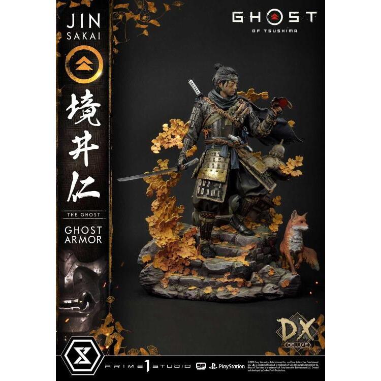 Jin Sakai (The Ghost Armor) Ghost of Tsushima Premium Masterline Deluxe 14 Scale Statue (6)