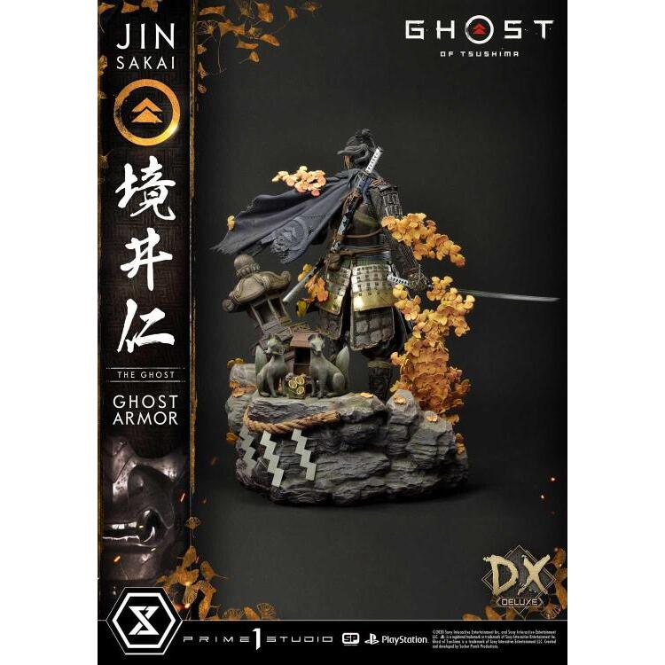 Jin Sakai (The Ghost Armor) Ghost of Tsushima Premium Masterline Deluxe 14 Scale Statue (7)