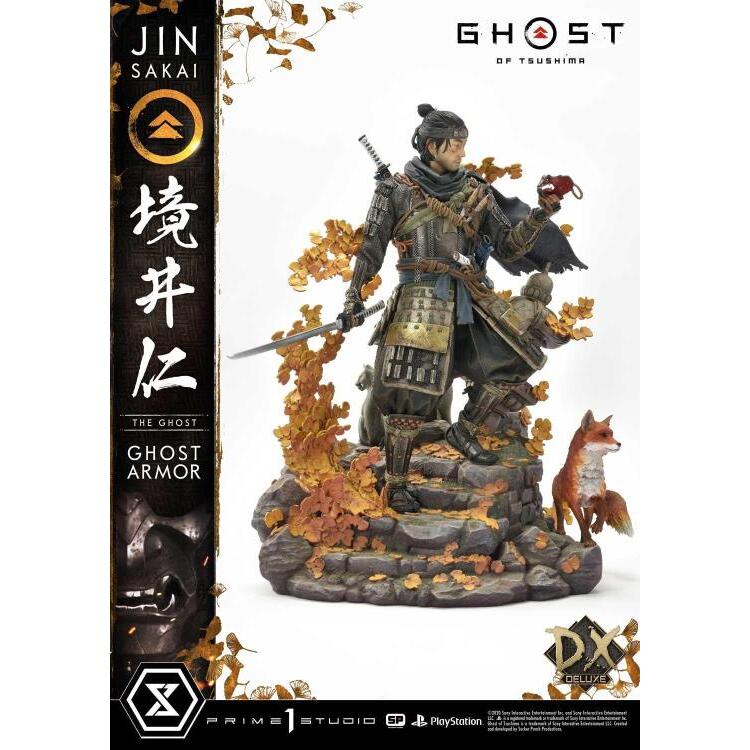 Jin Sakai (The Ghost Armor) Ghost of Tsushima Premium Masterline Deluxe 14 Scale Statue (9)