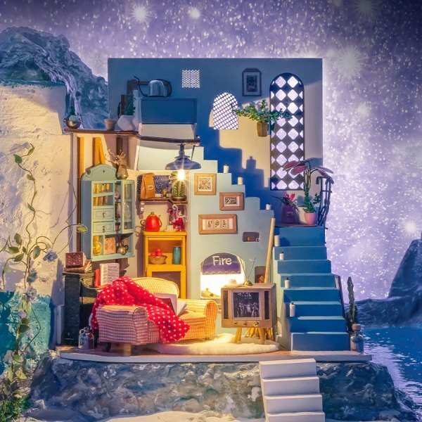 Joy’s Peninsula Living Room Rolife 3D DIY Miniature House (8)