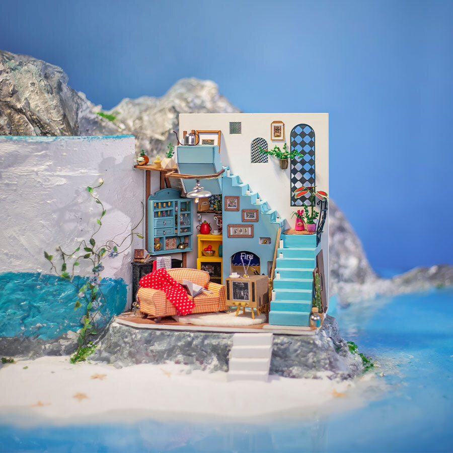 Joy’s Peninsula Living Room Rolife 3D DIY Miniature House (9)