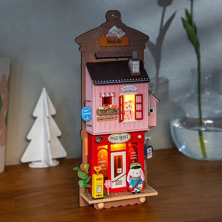 Love Post Office Robolife 3D DIY Animal Store Series Hanging Miniature House Kit (3)