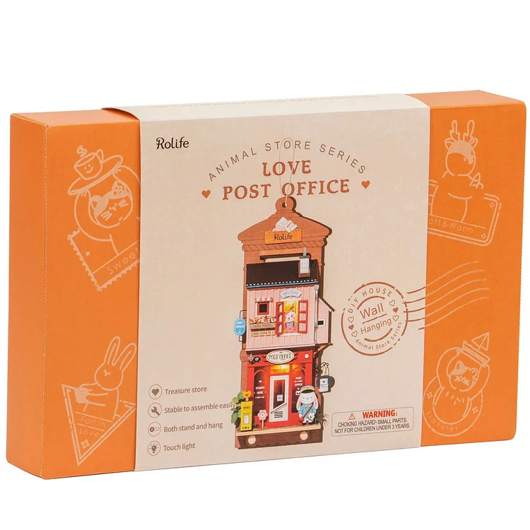 Love Post Office Robolife 3D DIY Animal Store Series Hanging Miniature House Kit (5)