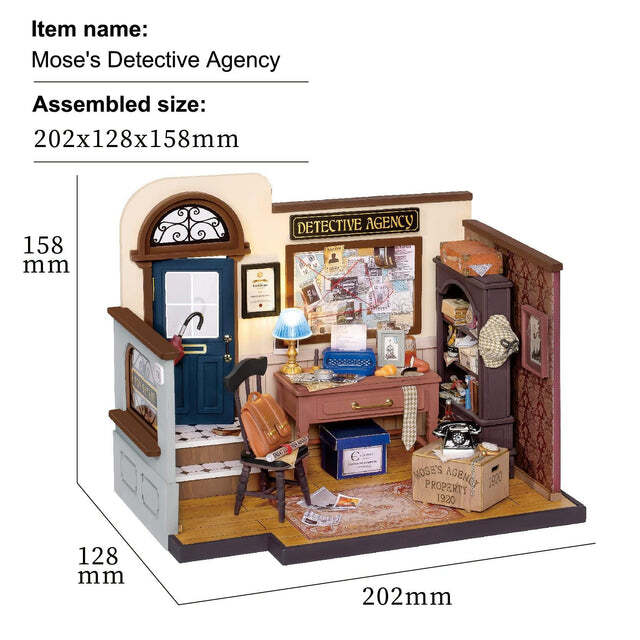 Mose’s Detective Agency Rolife (Mystic Archive Series) 3D DIY Miniature House (10)