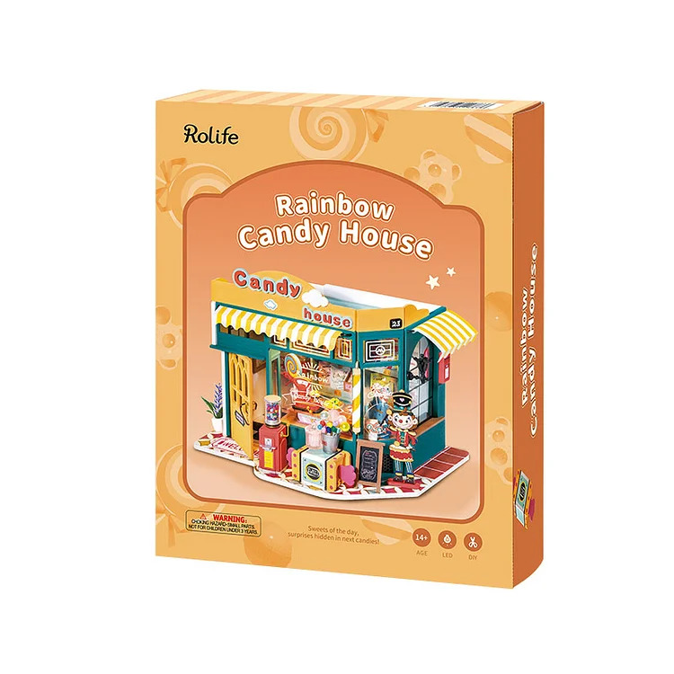 Rainbow Candy House Robolife 3D DIY Mystic Archive Series Miniature House Kit (1)