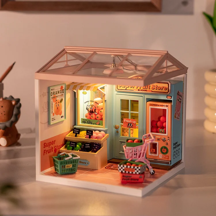 Super Fruit Store Rolife (Super Creator Series) 3D DIY Dollhouse Kit (1)