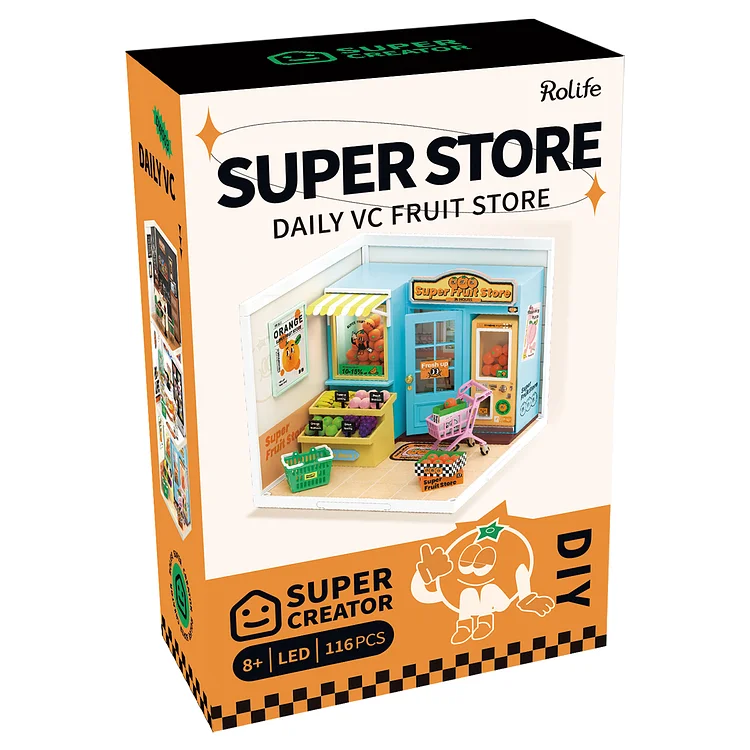 Super Fruit Store Rolife (Super Creator Series) 3D DIY Dollhouse Kit (2)