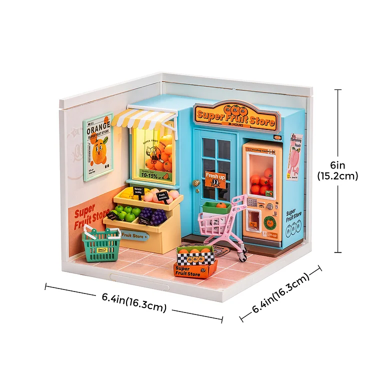 Super Fruit Store Rolife (Super Creator Series) 3D DIY Dollhouse Kit (6)
