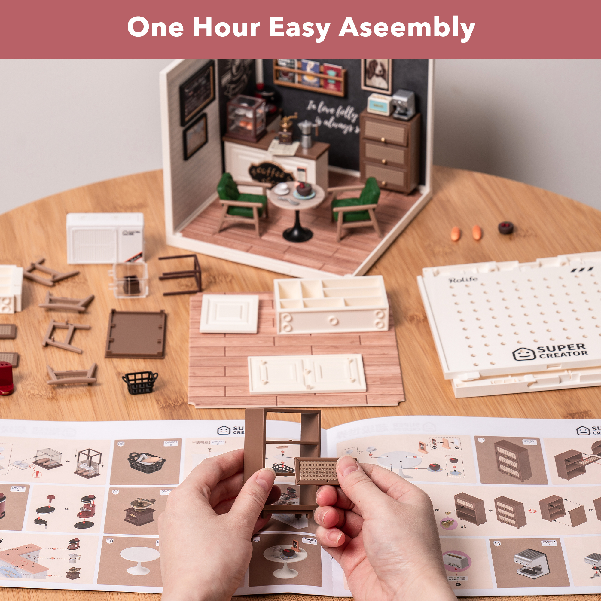 Daily Inspiration Cafe Rolife Super Creator Series 3D DIY Miniature Dollhouse Kit (3)