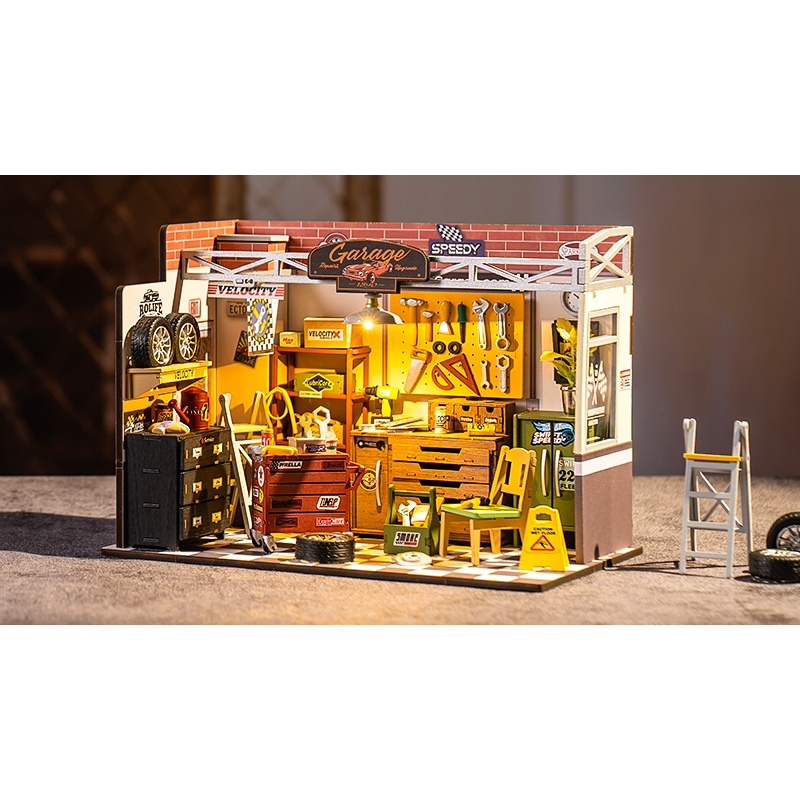 Garage Workshop Rolife 3D DIY Miniature House Kit (1)