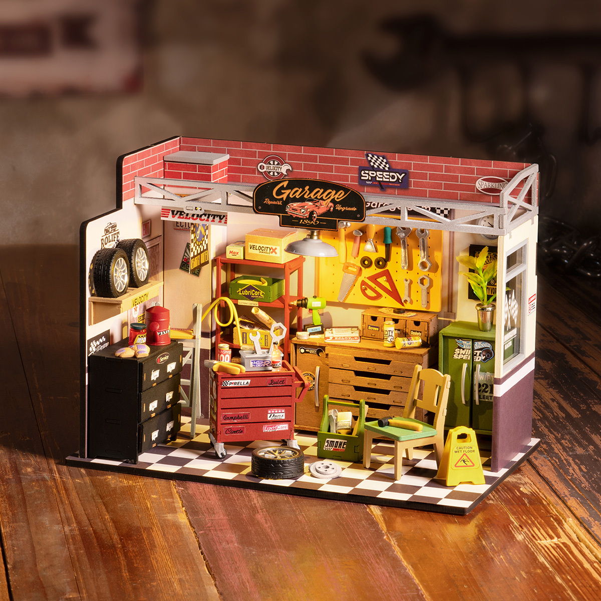 Garage Workshop Rolife 3D DIY Miniature House Kit (5)