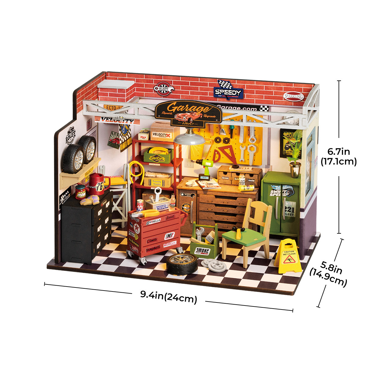Garage Workshop Rolife 3D DIY Miniature House Kit (7)